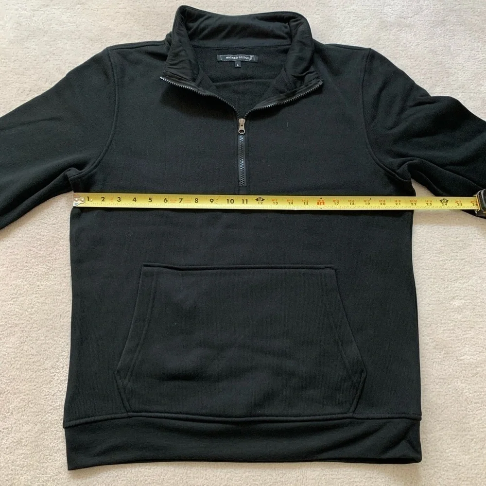 Nwt WICKED STITCH Fleece 1/2 Zip sweater size Large